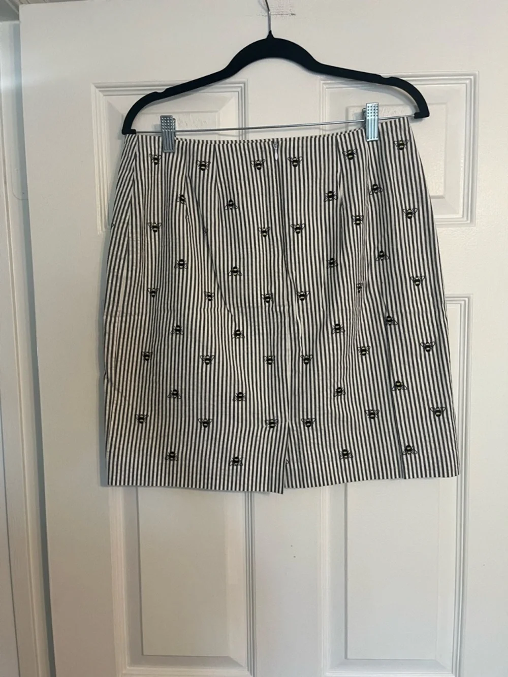 NWOT Talbots Petite Bumblebee Black and White Striped Skirt - Picture 2 of 9